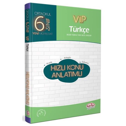 Editör 6.Sınıf VIP Türkçe Hızlı Konu Anlatımlı