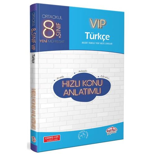 Editör 8.Sınıf VIP Türkçe Hızlı Konu Anlatımı