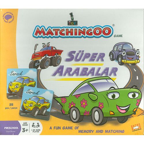 Süper Arabalar Eşleştirme Kartları Matchingoo