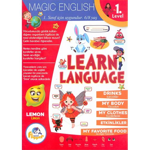 6-8 Yaş Learn Language 1.Level - Minik Flipper