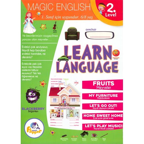 6-8 Yaş Learn Language 2.Level - Minik Flipper