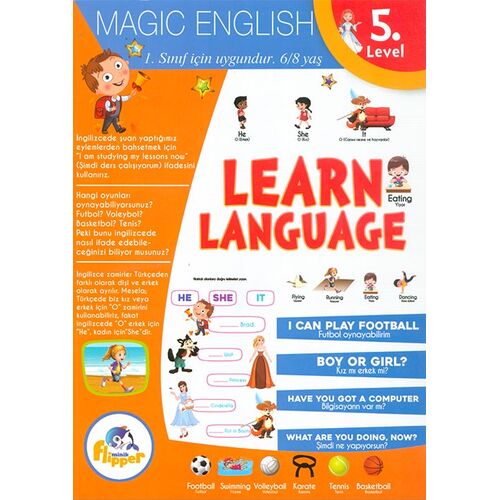 6-8 Yaş Learn Language 5.Level - Minik Flipper