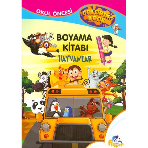 Hayvanlar - Boyama Kitabı - Minik Flipper
