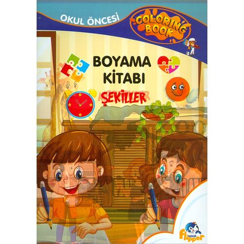 Şekiller Boyama Kitabı - Minik Flipper