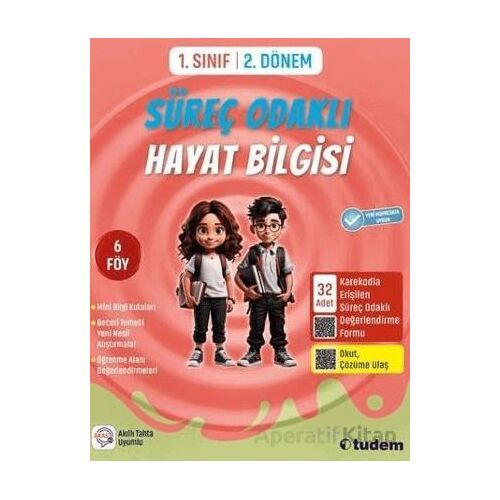 1. Sınıf 2. Dönem Süreç Odaklı Hayat Bilgisi - Kolektif - Tudem Yayınları