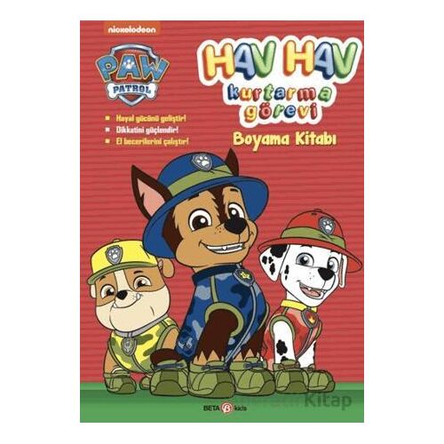Paw Patrol Hav Hav Kurtarma Görevi Boyama Kitabı - Spin Master Paw - Beta Kids