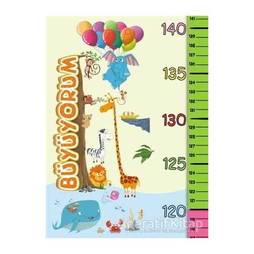 Büyüyorum Boy Cetveli 100 cm - Kolektif - Net Çocuk Yayınları