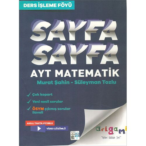 AYT Matematik Sayfa Sayfa Ders İşleme Föyü Tammat Yayıncılık