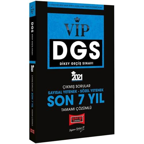 Yargı 2021 DGS VIP Sayısal Sözel Yetenek Son 7 Yıl Çözümlü Çıkmış Sorular