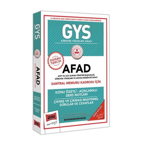 Yargı GYS AFAD Santral Memuru Kadrosu İçin Konu Özetli