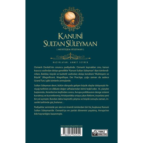 Kanuni Sultan Süleyman (Padişahlar Serisi) Maviçatı Yayınları