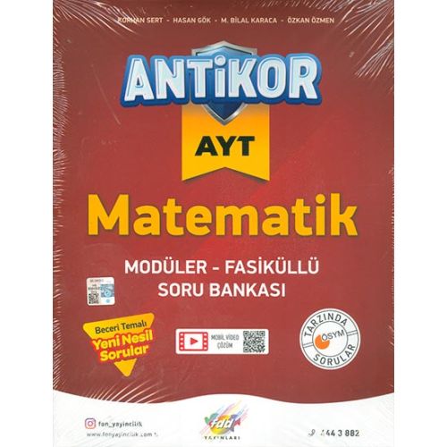 AYT Matematik Antikor Soru Bankası Fdd Yayınları