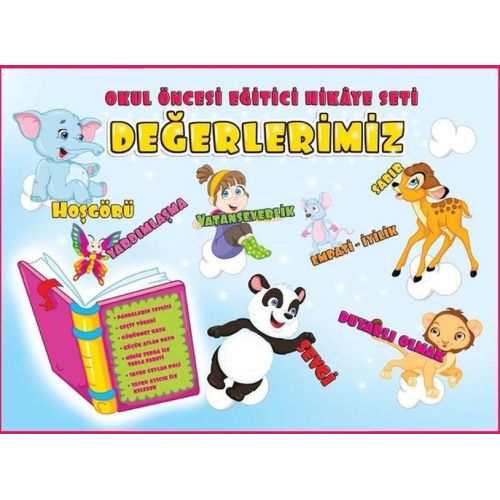 Okul Öncesi Eğitici Hikaye Seti: Değerlerimiz (15 Kitap Takım) - Kolektif - Pembe Patikler