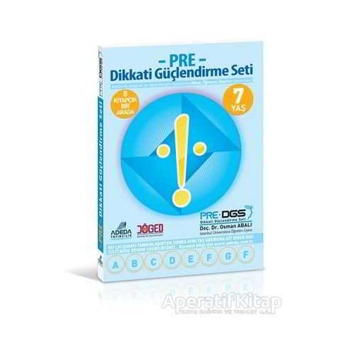 Adeda PRE Dikkati Güçlendirme Seti 1. Sınıf 7 Yaş - Osman Abalı - Adeda Yayınları