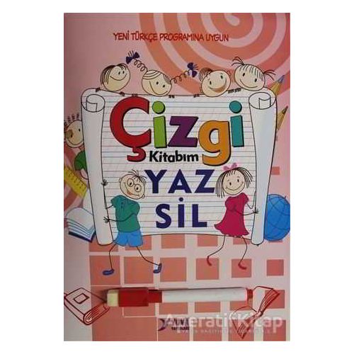 Çizgi Kitabım Yaz Sil (Mavi - Pembe renk seçeneği ile) - Kolektif - Yuva Yayınları