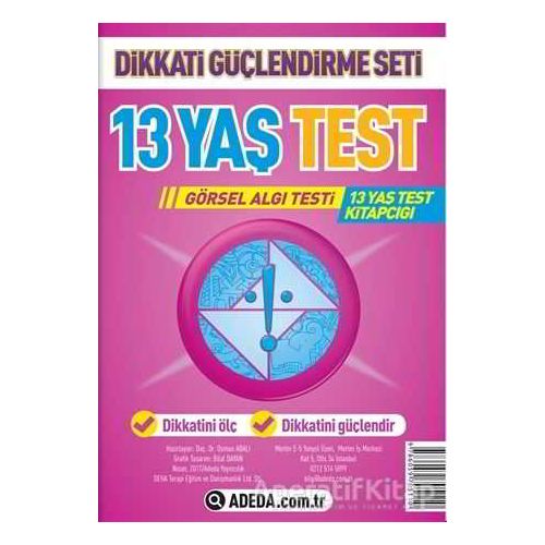 Dikkati Güçlendirme Seti 13 Yaş Test - Osman Abalı - Adeda Yayınları