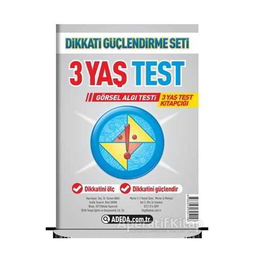 Dikkati Güçlendirme Seti 3 Yaş Test - Osman Abalı - Adeda Yayınları