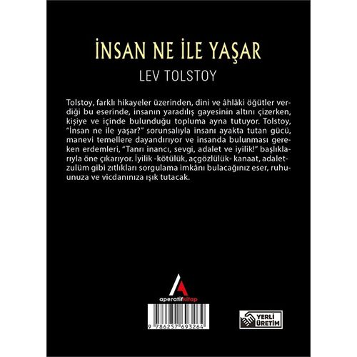 İnsan Ne İle Yaşar - Tolstoy - Cep Boy Aperatif Tadımlık Kitaplar