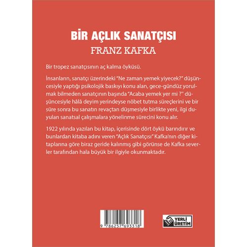 Bir Açlık Sanatçısı - Franz Kafka - Cep Boy Aperatif Tadımlık Kitaplar