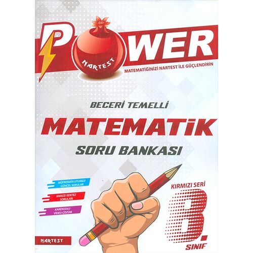 8.Sınıf Kırmızı Power Matematik Soru Bankası Nartest Yayınları