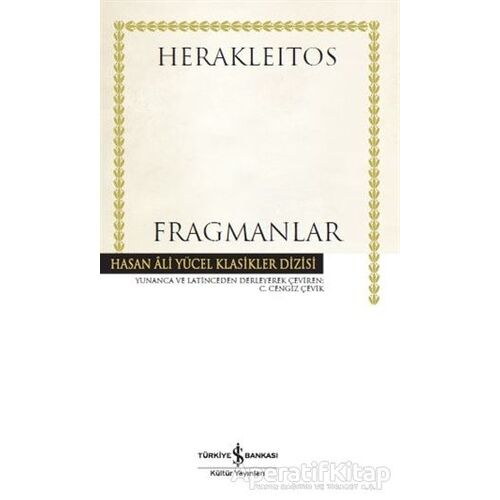 Fragmanlar - Herakleitos - İş Bankası Kültür Yayınları