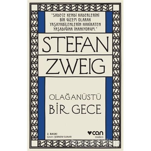 Olağanüstü Bir Gece - Stefan Zweig - Can Yayınları