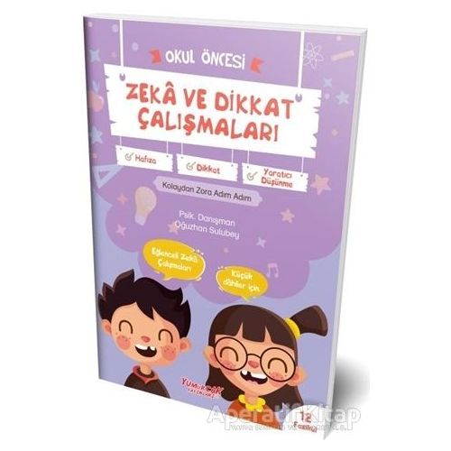 Okul Öncesi Zeka ve Dikkat Çalışmaları Seti (12 Kitap) - Oğuzhan Sulubey - Yumurcak Yayınları