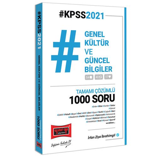 Yargı 2021 KPSS Genel Kültür ve Güncel Bilgiler Tamamı Çözümlü 1000 Soru