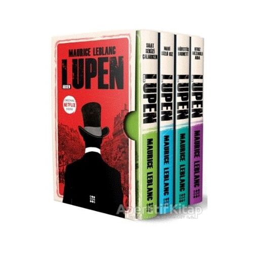 Arsen Lüpen-Kutulu Siyah Set (4 Kitap Takım) - Maurice Leblanc - Dokuz Yayınları