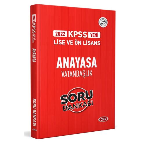 2022 KPSS Lise & Ön Lisans Anayasa Vatandaşlık Soru Bankası Data Yayınları