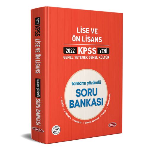 2022 KPSS Lise ve Ön Lisans Çözümlü Soru Bankası Data Yayınları