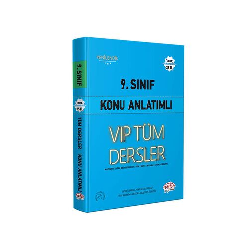 9. Sınıf VIP Tüm Dersler Konu Anlatımlı Mavi Kitap Editör Yayınevi