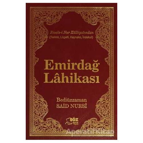 Emirdağ Lahikası Ciltli - Bediüzzaman Said-i Nursi - Söz Basım Yayın