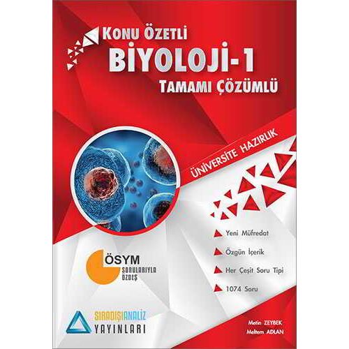 Sıradışıanaliz TYT Biyoloji-1 Konu Özetli Tamamı Çözümlü