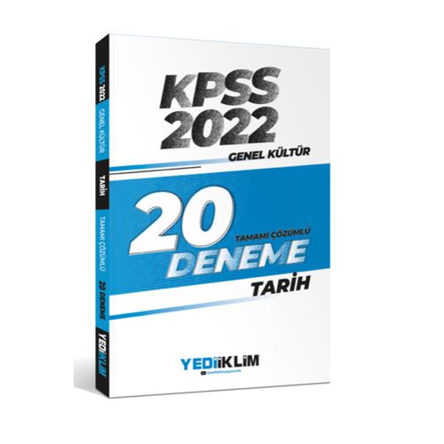 Yediiklim 2022 KPSS Genel Kültür Tarih Tamamı Çözümlü 20 Deneme Sınavı