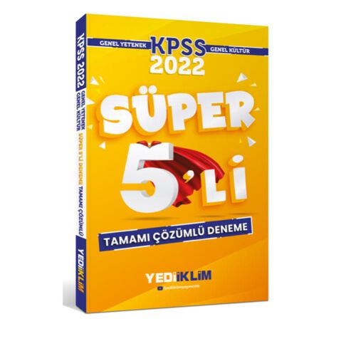 Yediiklim 2022 KPSS Genel Yetenek Genel Kültür Tamamı Çözümlü Süper 5’li Deneme