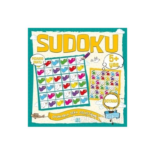 Çocuklar İçin Sudoku Boyama (5+ Yaş) - Kolektif - Dokuz Çocuk