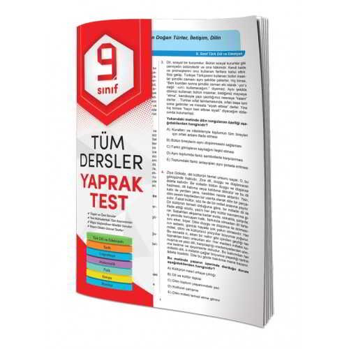 Element 9.Sınıf Tüm Dersler Yaprak Test