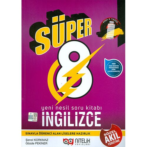 8.Sınıf İngilizce Süper Yeni Nesil Soru Kitabı Nitelik Yayınları