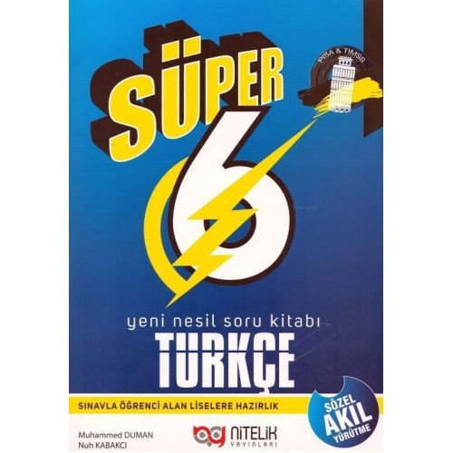 6.Sınıf Türkçe Yeni Nesil Süper Soru Bankası Nitelik Yayınları