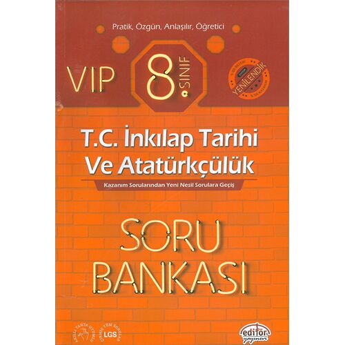 Editör 8. Sınıf T.C. İnkılap Tarihi ve Atatürkçülük Soru Bankası