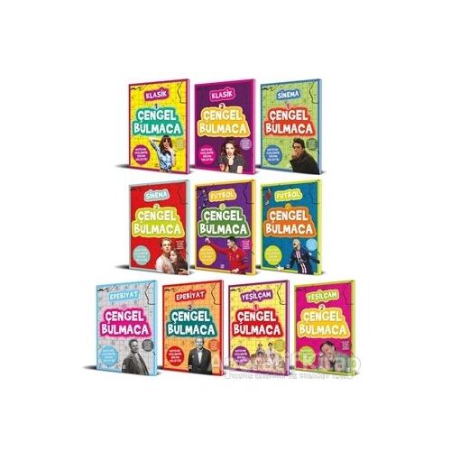 Konulu Çengel Bulmaca Seti (10 Kitap Takım) - Kolektif - Dokuz Yayınları