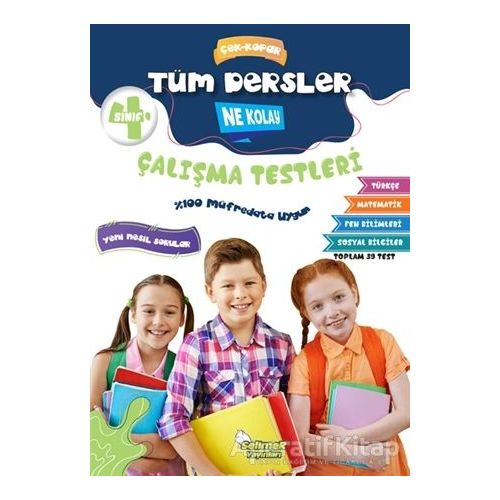 4. Sınıf Tüm Dersler Çek-Kopar Ne Kolay Çalışma Testleri - Erdinç Yeniçeri - Selimer Yayınları