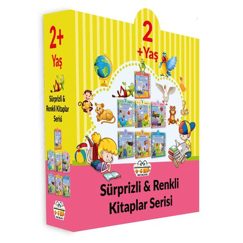 2+ Yaş Sürprizli ve Renkli Kitaplar Serisi (7 Kitap Set) - 0-6 Yaş Yayınları