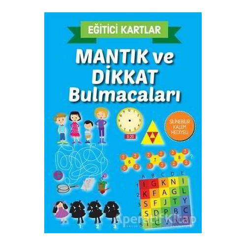 Mantık ve Dikkat Bulmacaları - Eğitici Kartlar - Kolektif - Teleskop Popüler Bilim