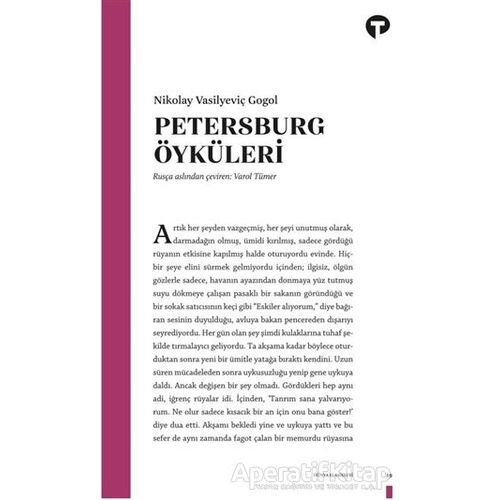 Petersburg Öyküleri - Nikolay Vasilyeviç Gogol - Turkuvaz Kitap