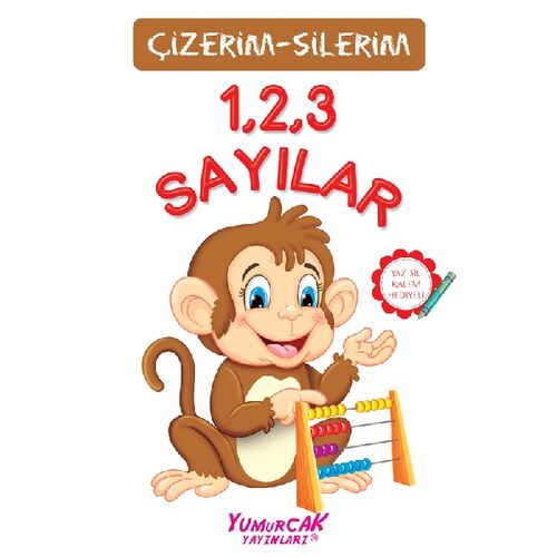 Çiz Sil 1,2,3 Sayılar - Yumurcak Yayınları