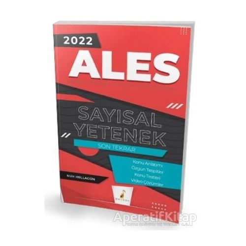 2022 ALES Sayısal Yetenek Son Tekrar Konu Anlatımı - Nuh Hellagün - Pelikan Tıp Teknik Yayıncılık