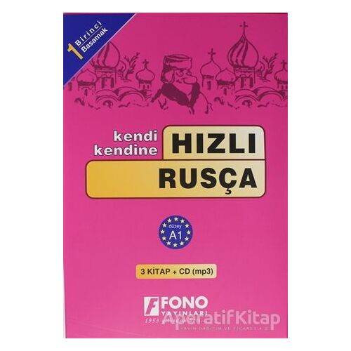 Hızlı Rusça 1. Basamak (3 kitap + CD) - Kolektif - Fono Yayınları
