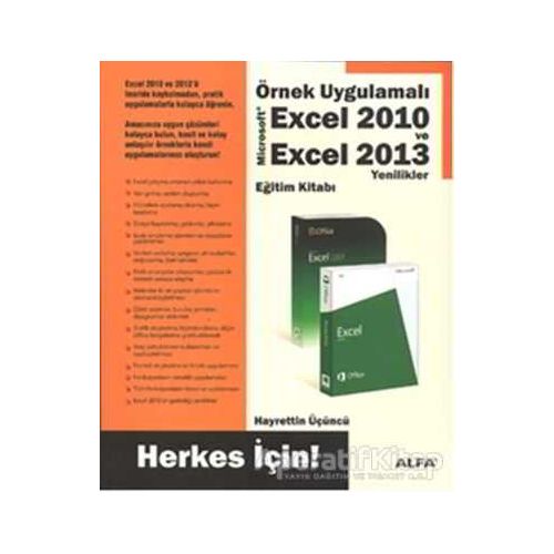 Örnek Uygulamalı Excel 2010 ve Excel 2013 - Hayrettin Üçüncü - Alfa Yayınları